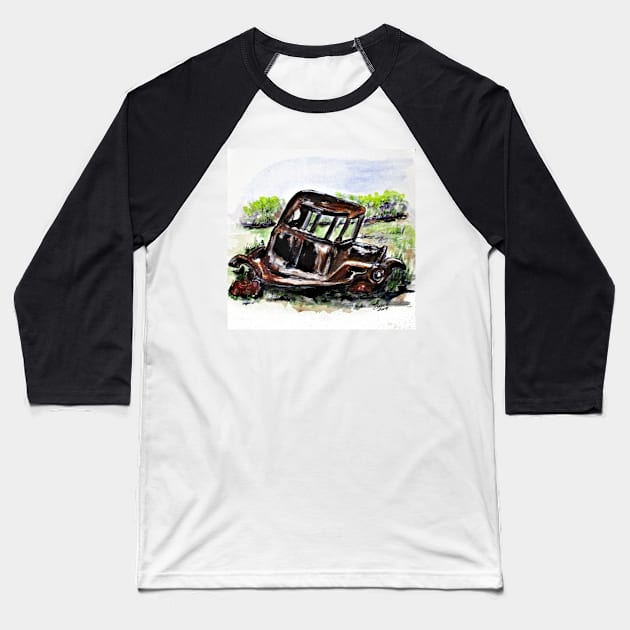 Wrecked And Rusting Baseball T-Shirt by cjkell